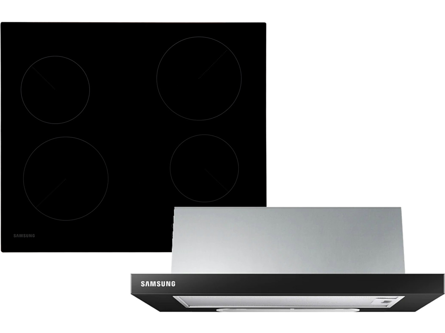 Комплект техніки Samsung Варильна поверхня + Витяжка вбудована Samsung NZ64T3506AK/WT + NK24M1030IB/UR — фото 1