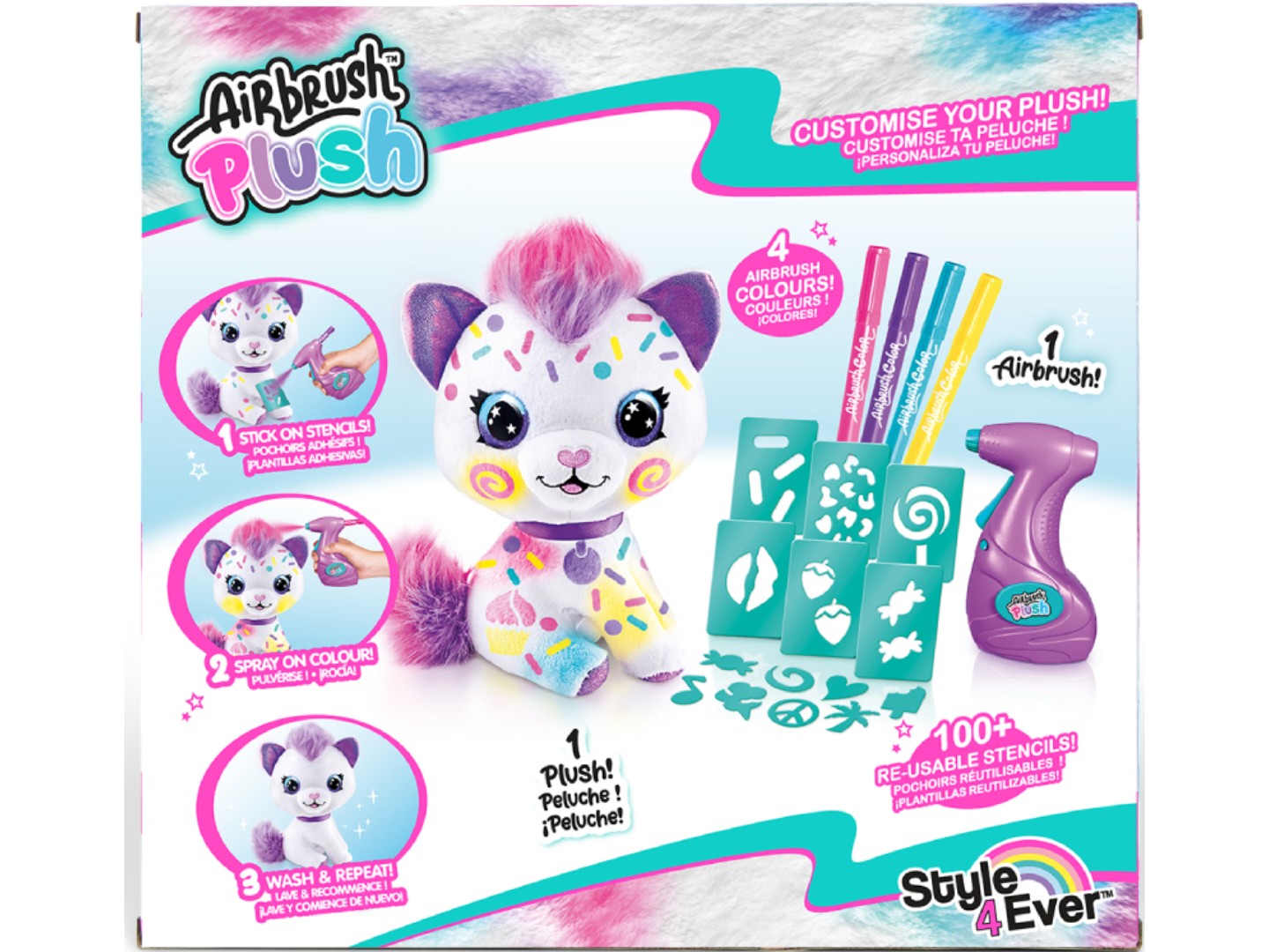 Набір для декупажу та розпису Canal Toys DIY AIRBRUSH PLUSH - Кошеня (OFG272/1) — фото 16