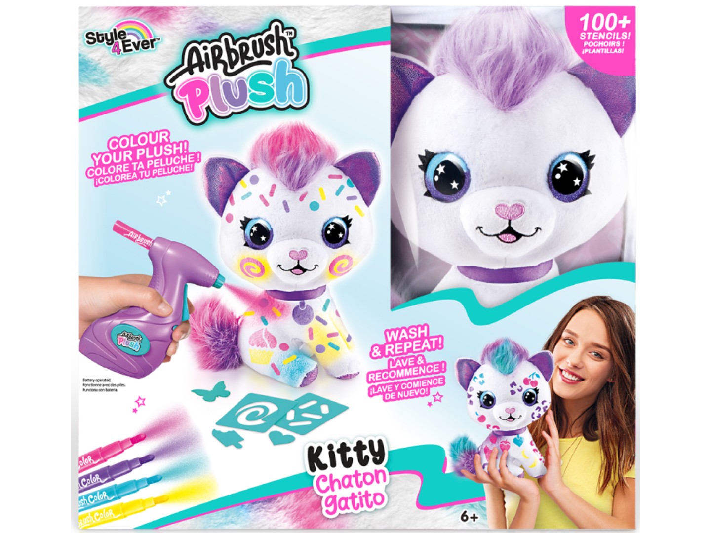 Набір для декупажу та розпису Canal Toys DIY AIRBRUSH PLUSH - Кошеня (OFG272/1) — фото 15