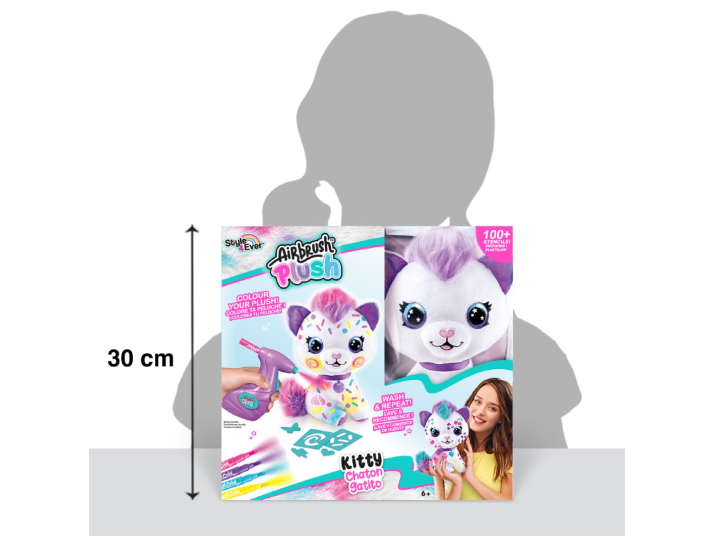 Набір для декупажу та розпису Canal Toys DIY AIRBRUSH PLUSH - Кошеня (OFG272/1) — фото 14