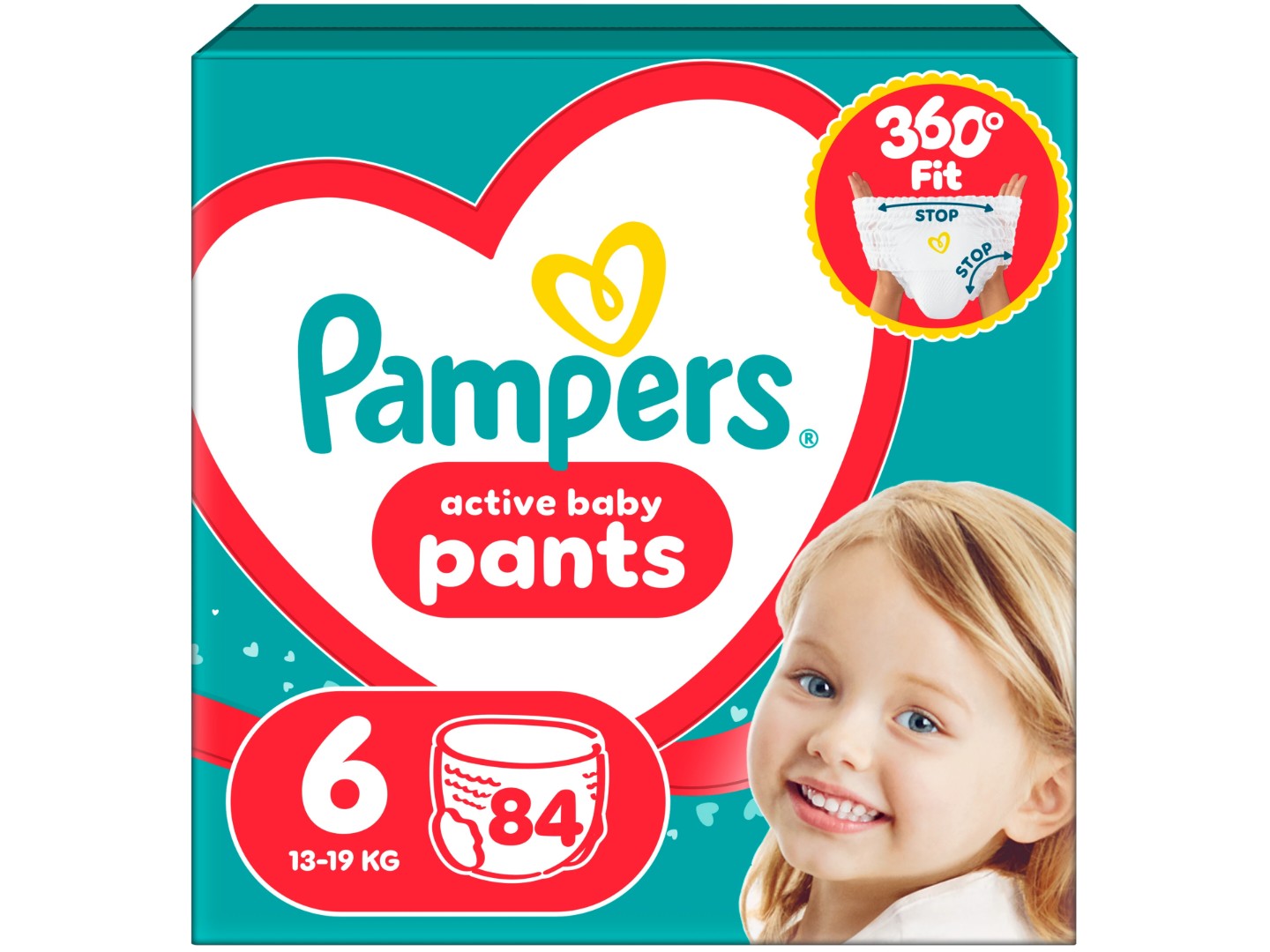 Одноразові підгузки-трусики Pampers Active Baby Розмір 6 (13-19 кг), 84 шт. (80751229)