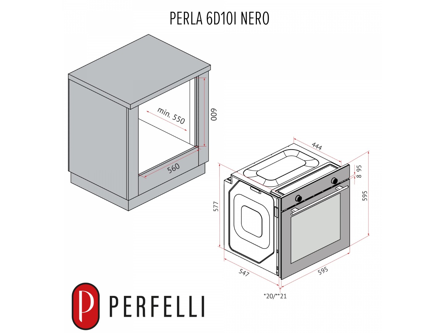 Духова шафа Perfelli PERLA 6D10I NERO — фото 13