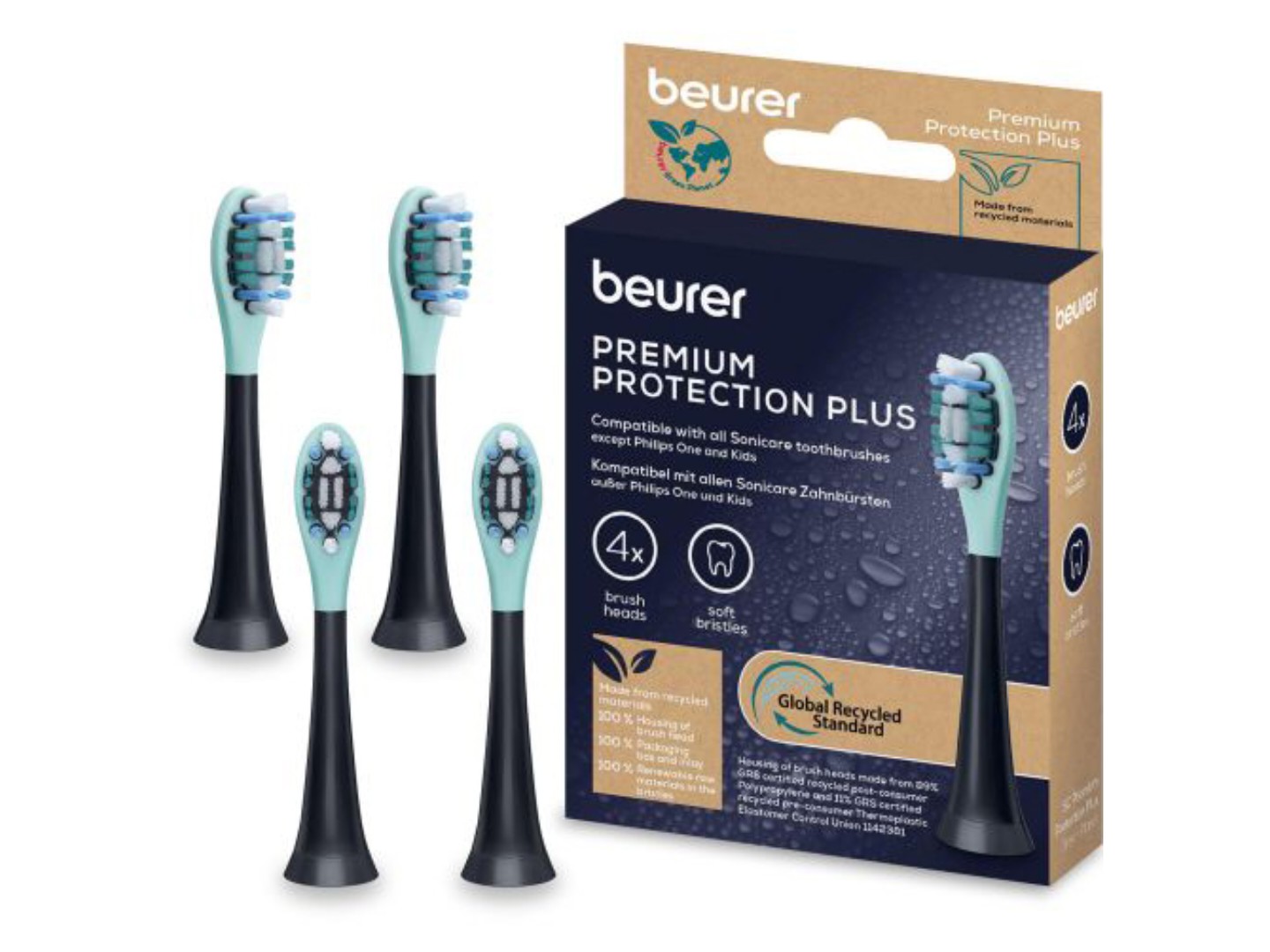Насадка для зубної щітки Beurer SC 30/50 Premium Protection Plus 4 шт. GP — фото 1