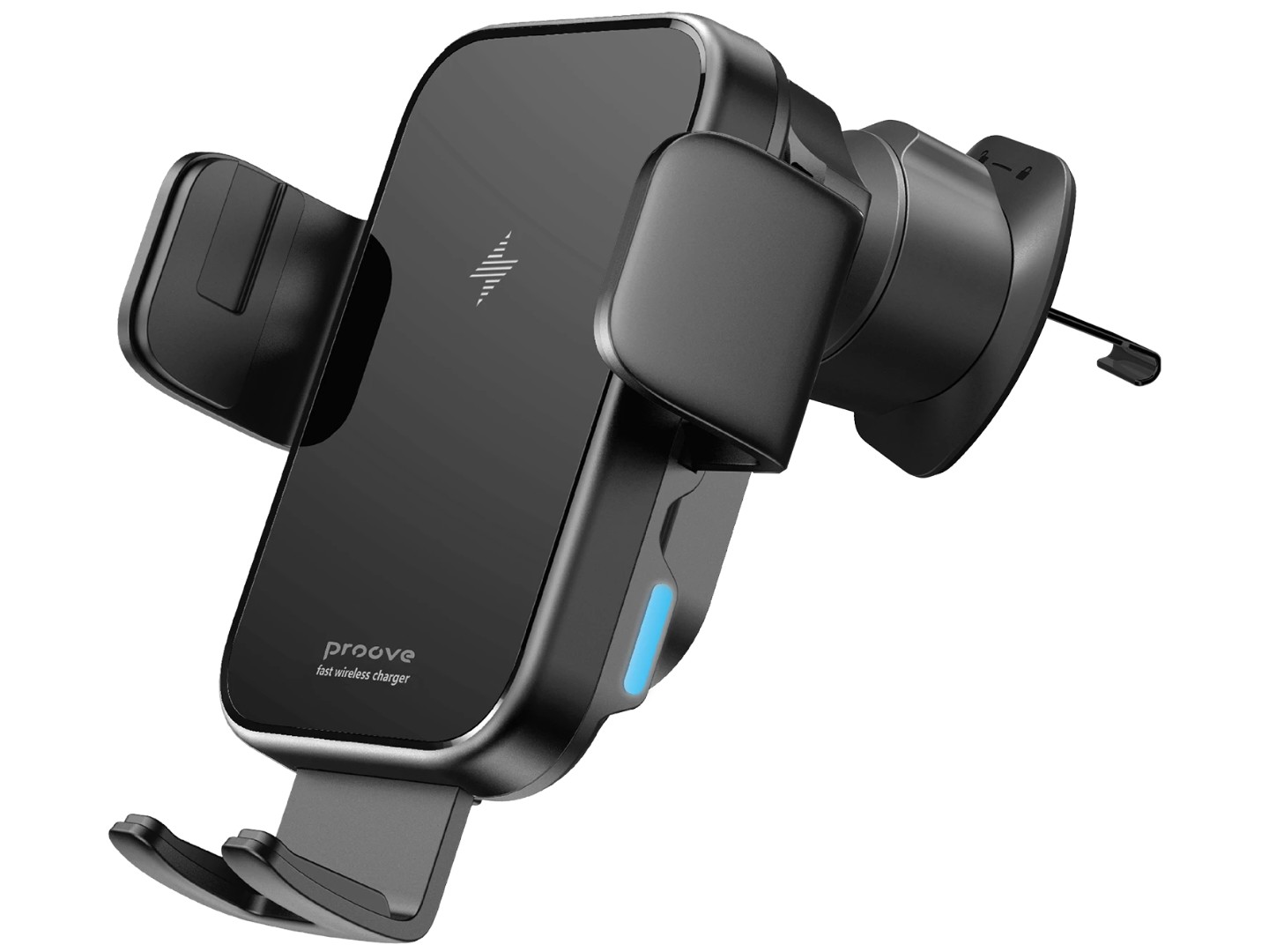 Автотримач з бездротовою зарядкою Proove Triple Clamp15W Black (479210001) — фото 1
