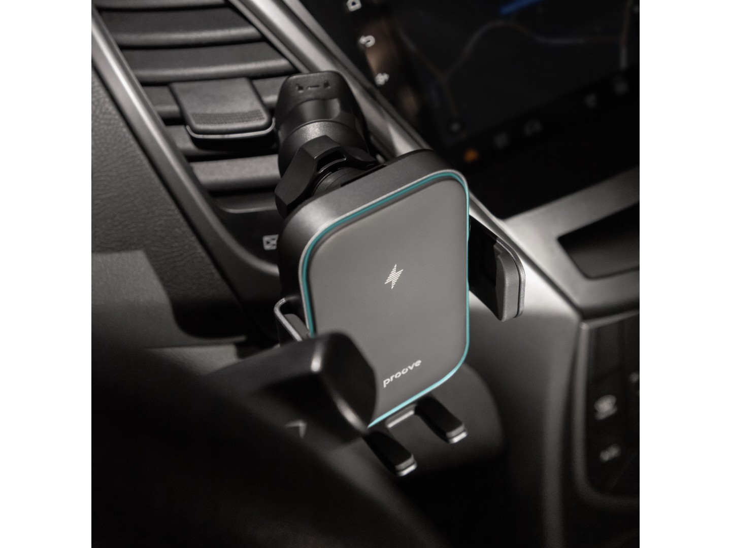 Автотримач з бездротовою зарядкою Proove Triple Clamp15W Black (479210001) — фото 4
