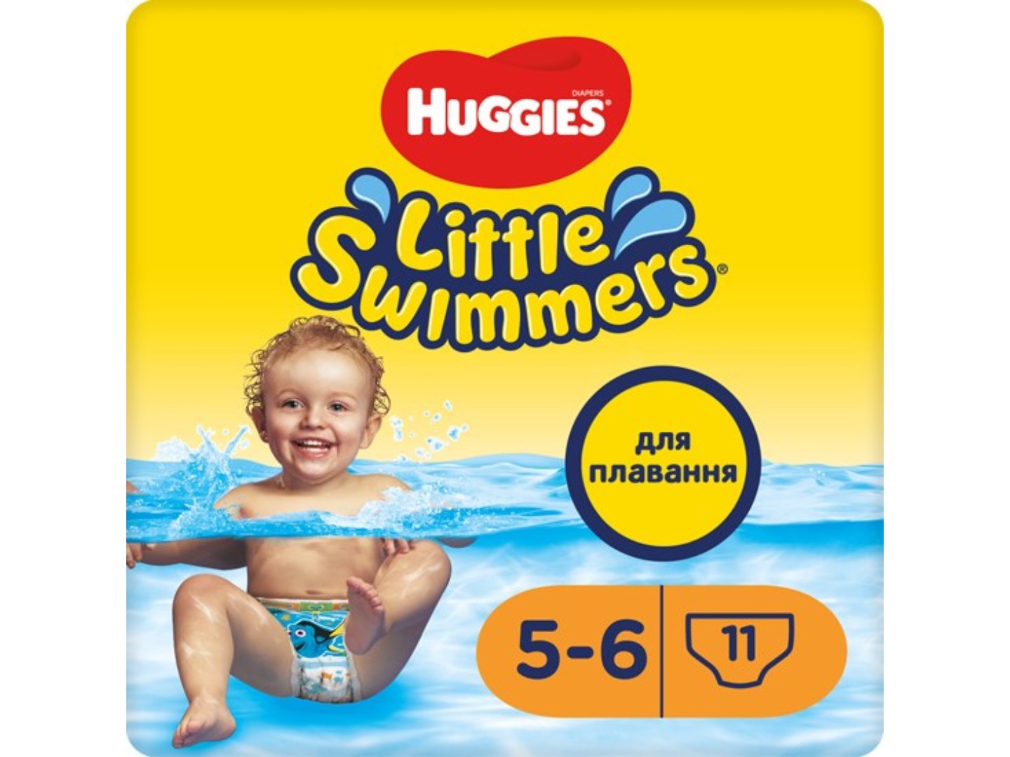 Одноразові підгузники-трусики для плавання Huggies Little Swimmers 5-6 (12-18 кг), 11 шт. (5029053538426)