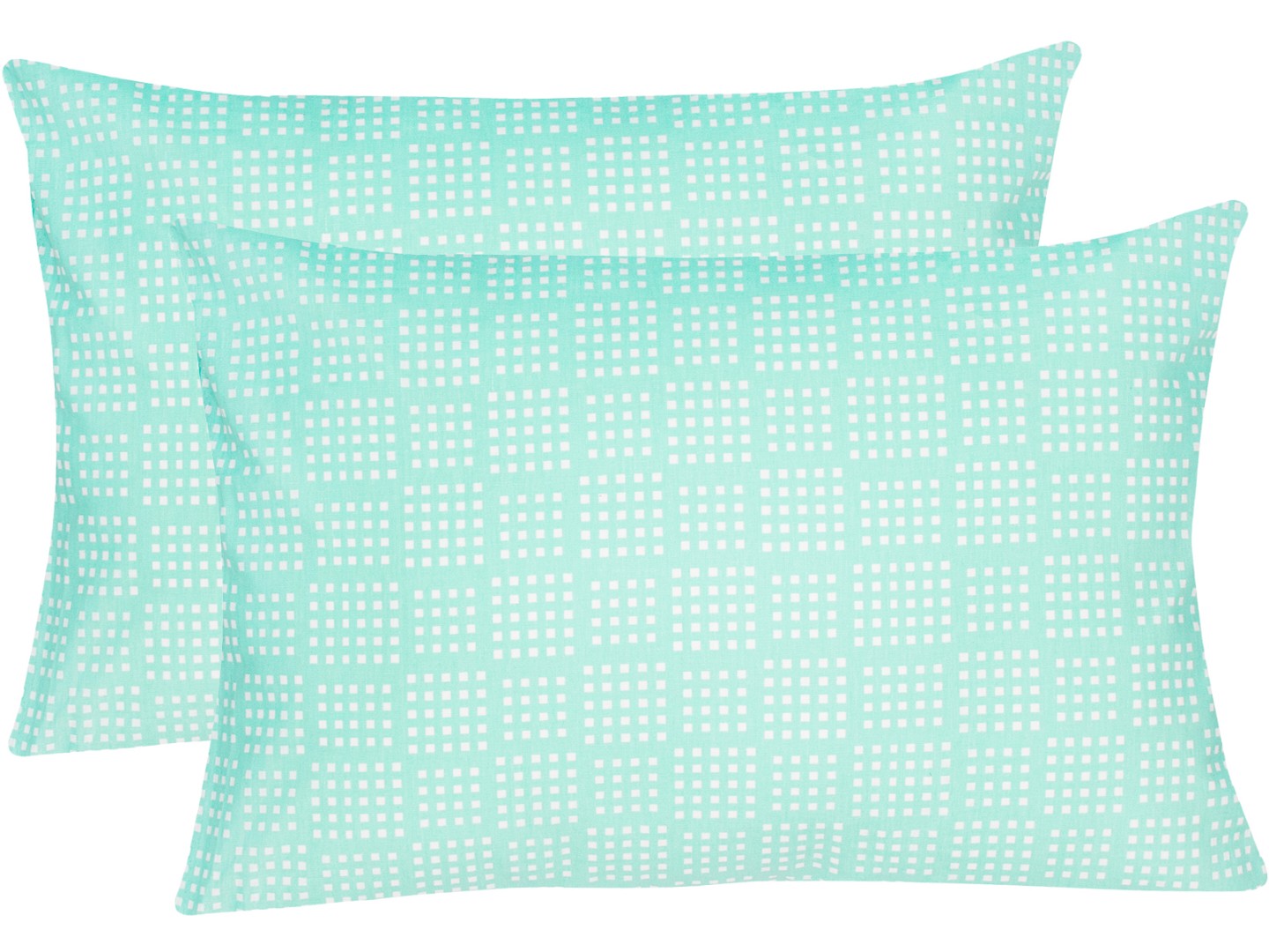Наволочка Home Line Бязь Щ140 КЛІТИНКА бірюзовий 50х70 2 шт. (173843)