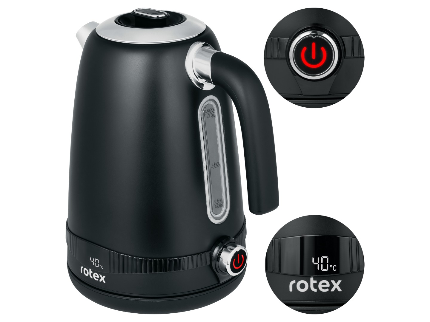 Електричний чайник Rotex RKT79-B Smart