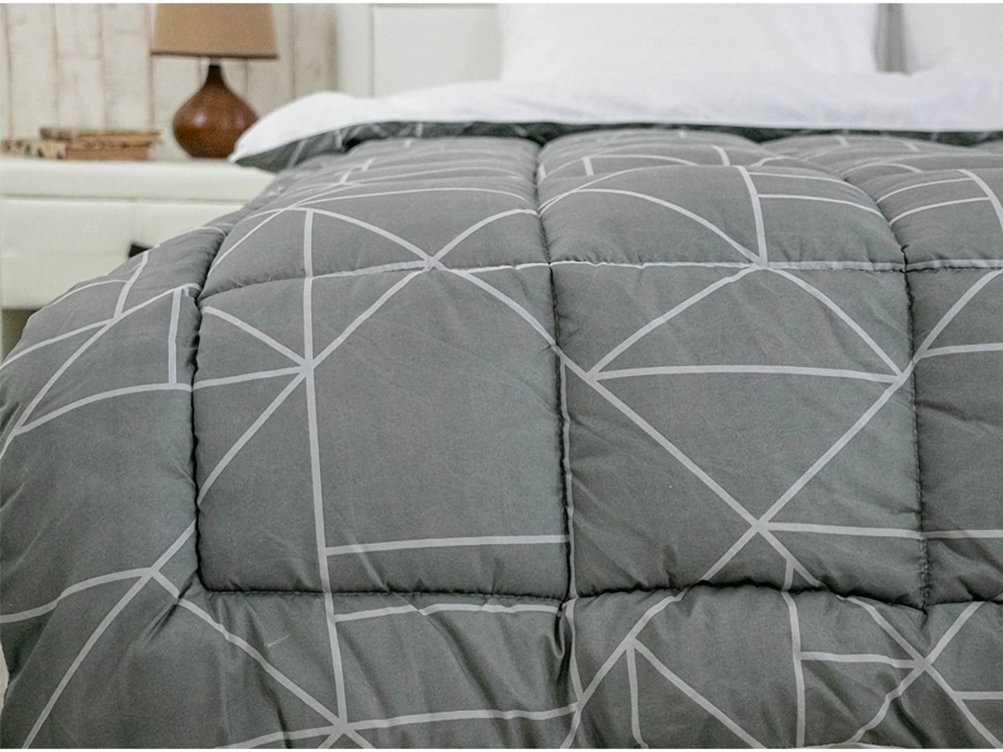 Ковдра демісезонна полуторна Руно 140х205 Crystal Grey (321.52_Crystal Grey demi) — фото 8