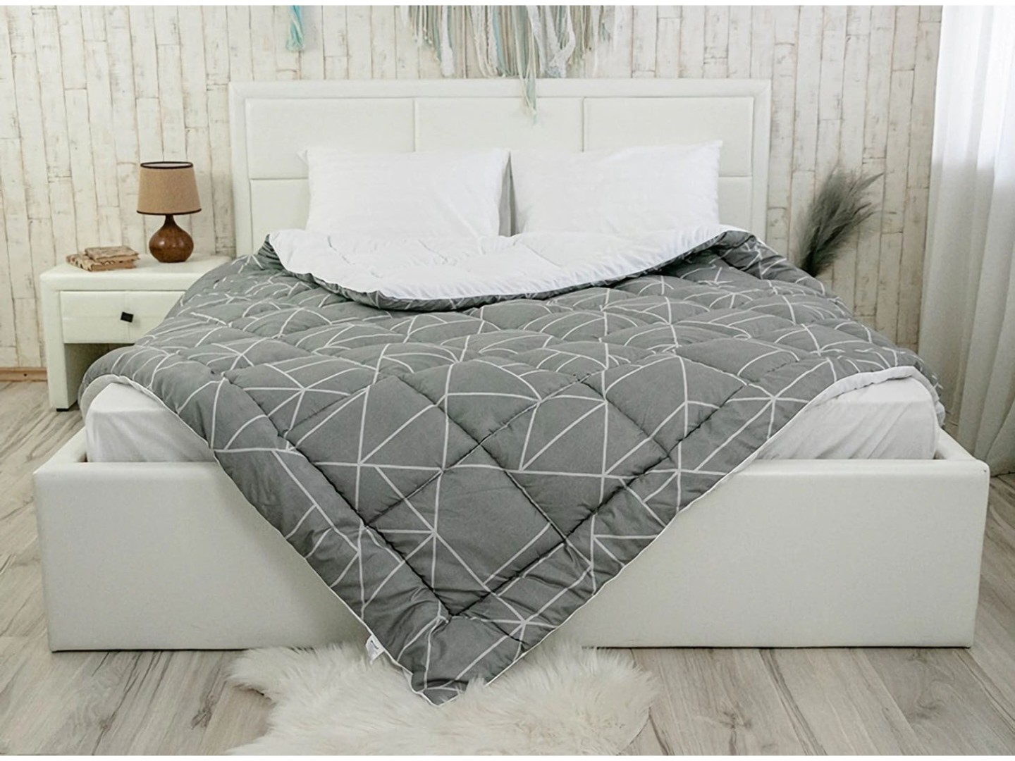Ковдра демісезонна полуторна Руно 140х205 Crystal Grey (321.52_Crystal Grey demi) — фото 2