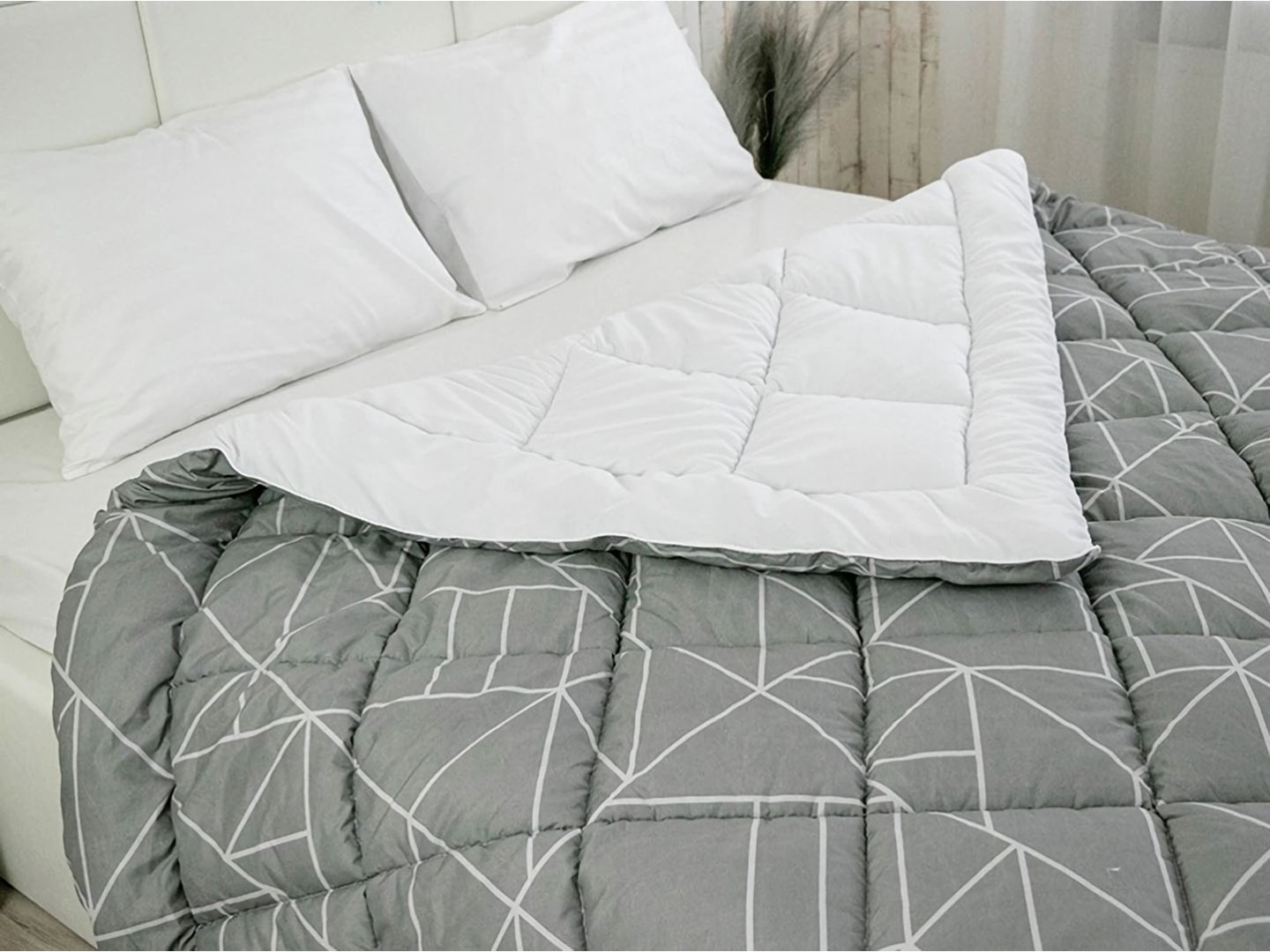 Ковдра демісезонна полуторна Руно 140х205 Crystal Grey (321.52_Crystal Grey demi) — фото 9