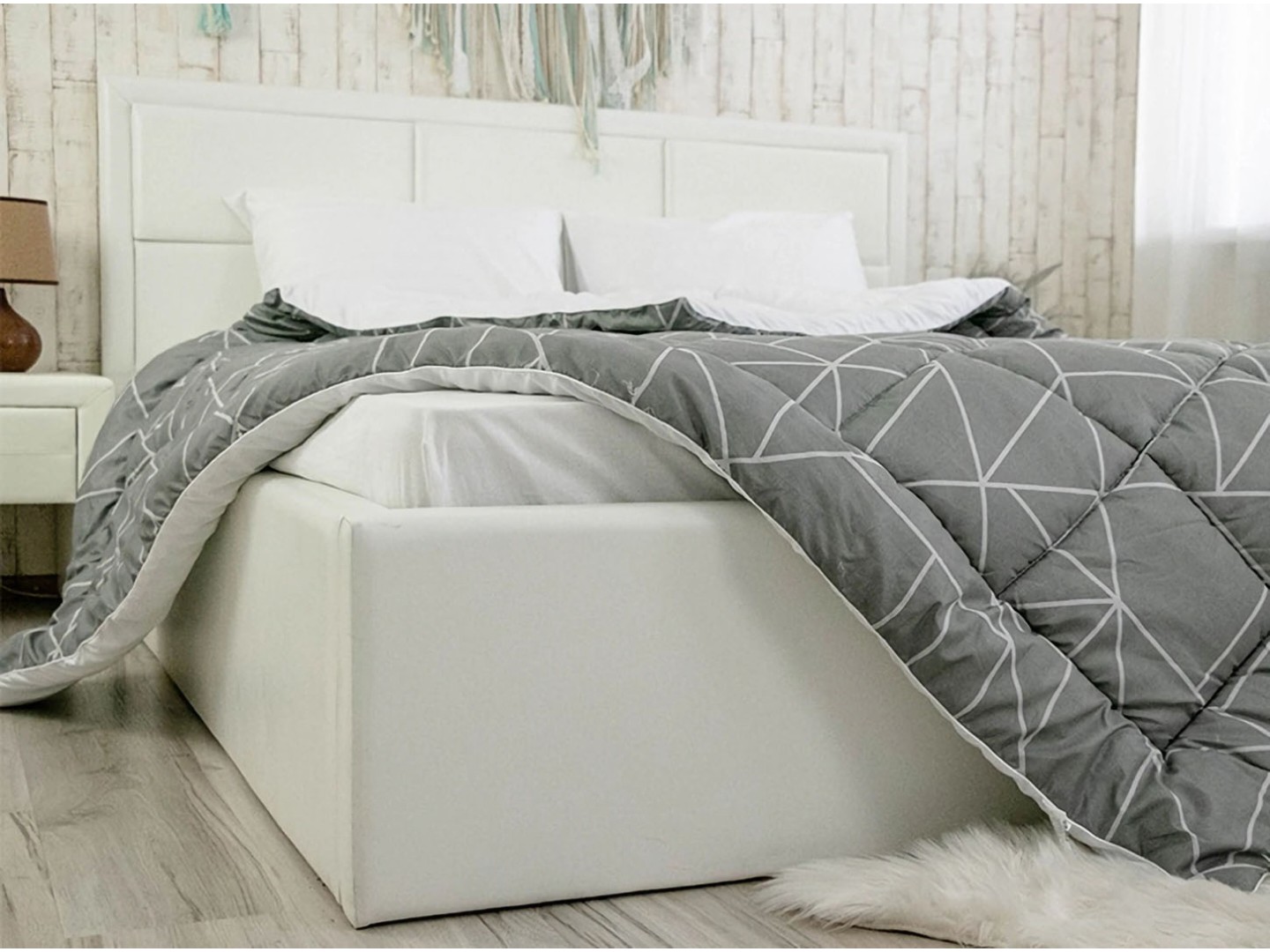 Ковдра демісезонна полуторна Руно 140х205 Crystal Grey (321.52_Crystal Grey demi) — фото 6