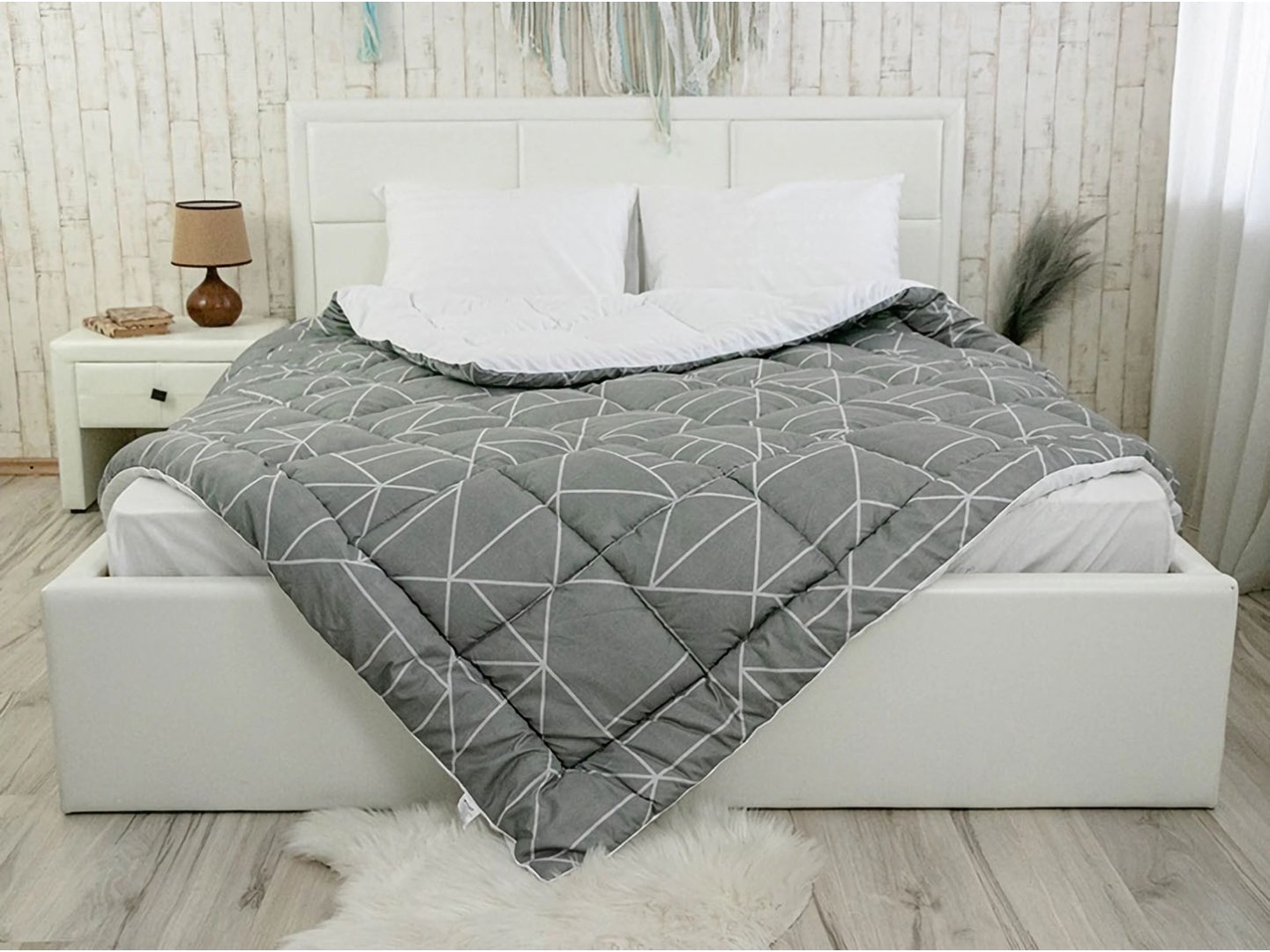 Ковдра демісезонна двоспальна євро Руно 200х220 Crystal Grey (322.52_Crystal Grey) — фото 2