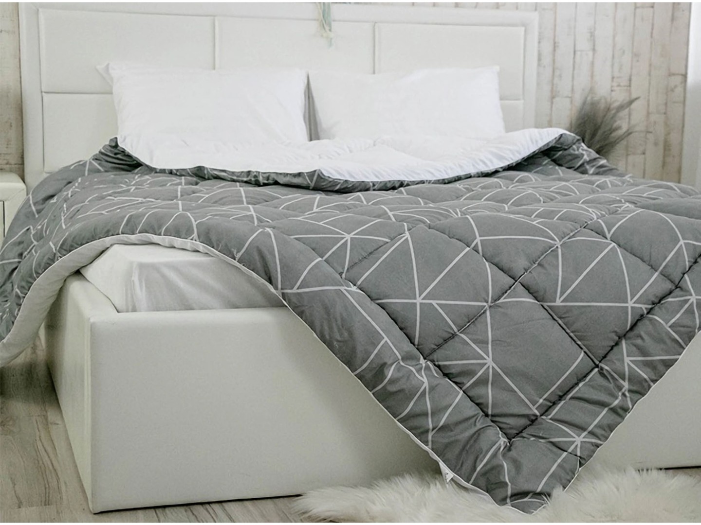 Ковдра демісезонна двоспальна євро Руно 200х220 Crystal Grey (322.52_Crystal Grey) — фото 6