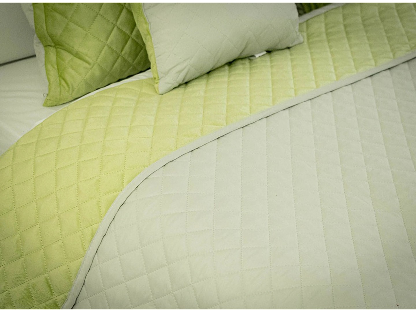 Покривало двоспальне Руно 180х220 VeLour Olive Green (340.55_Olive Green ромб) — фото 6