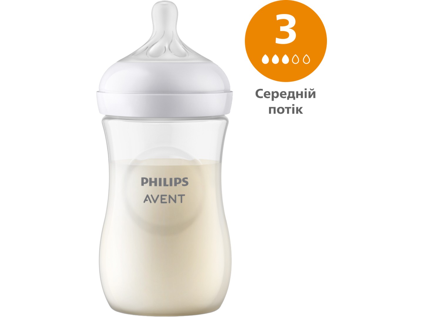 Пляшка для годування Philips AVENT Natural природний потік, 260 мл., 1 шт. (SCY903/01) — фото 1