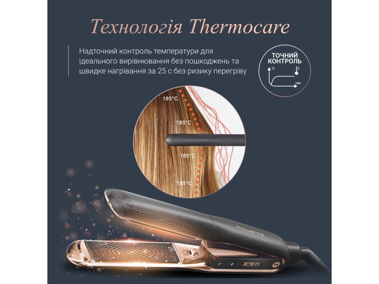 Вирівнювач волосся Rowenta SF8120F0 Thermocare Ultimate Experience — фото 3