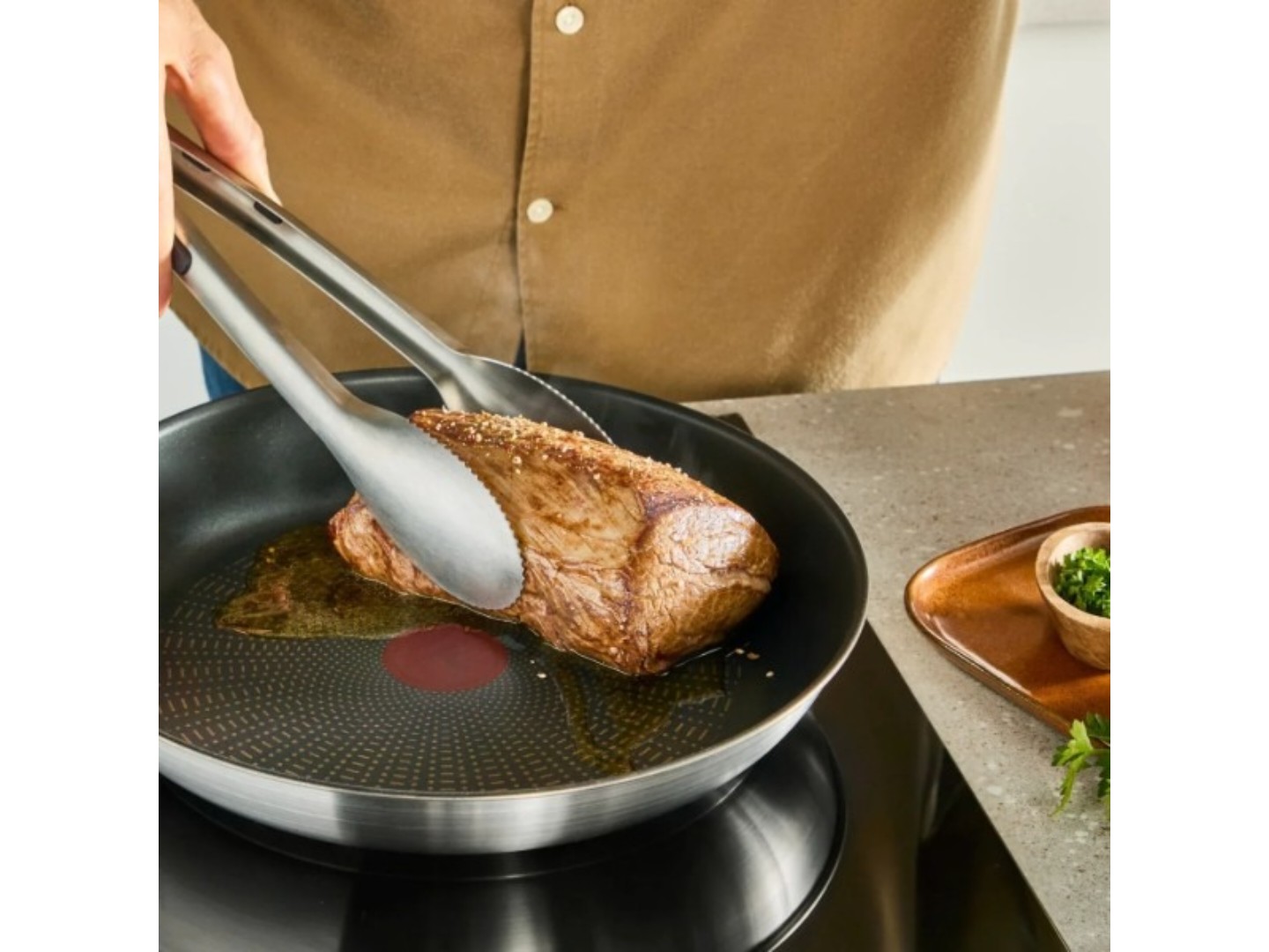 Комплект посуду сковорода Tefal G7600445 Emotion+ Flavors 24 см + кришка для посуду 28097512 24 см — фото 18