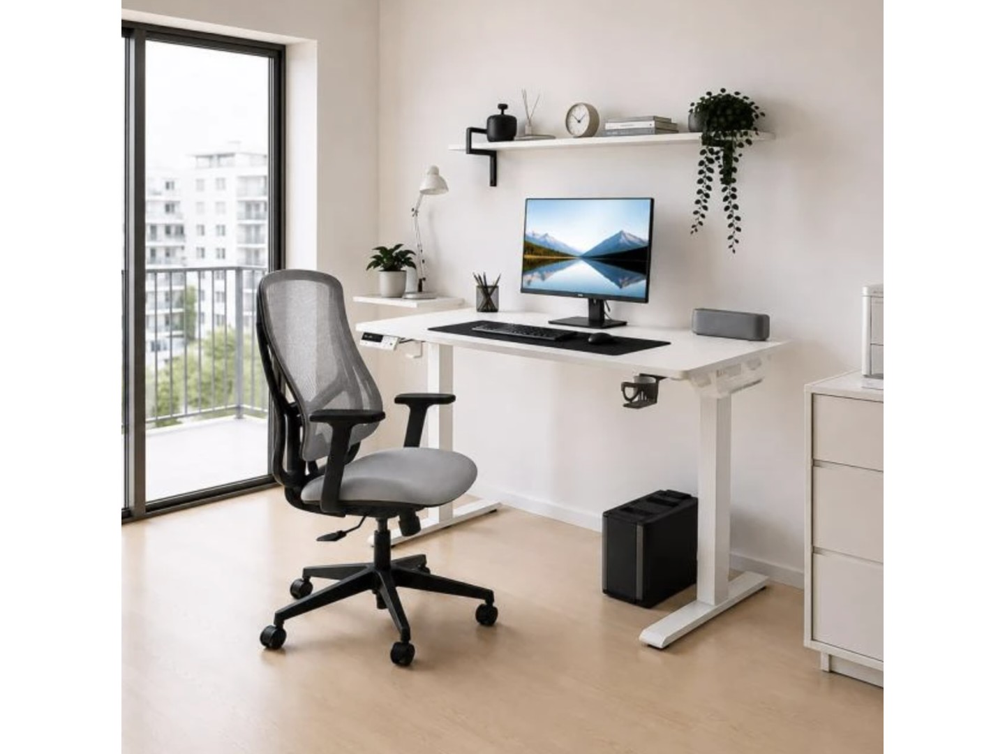Крісло офісне Mealux Flow Lite Fabric Grey (HF-B20 F/G) — фото 3