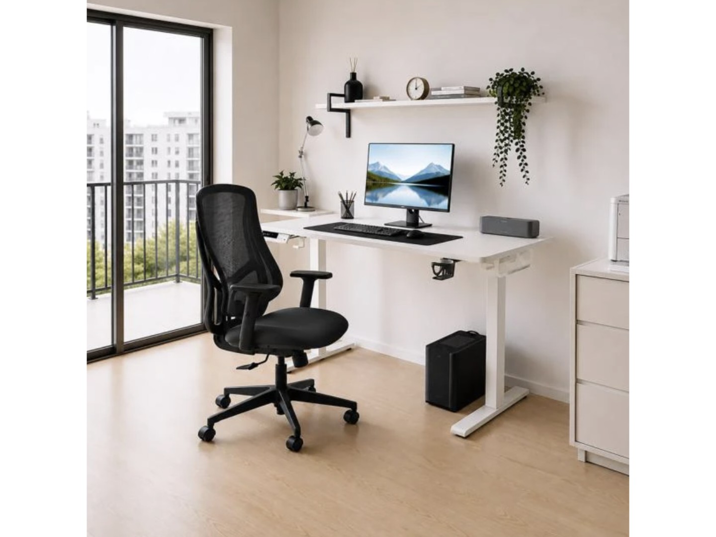 Крісло офісне Mealux Flow Lite Fabric Black (HF-B20 F/B) — фото 3