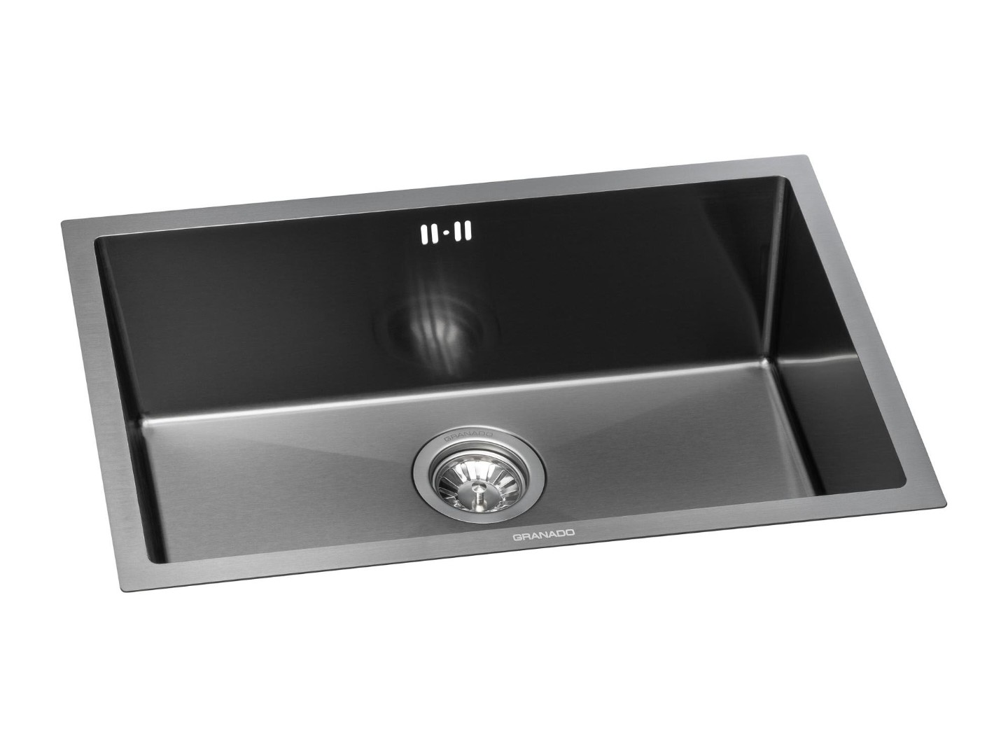 Мийка кухонна GRANADO Under top L STEEL S201 black — фото 2