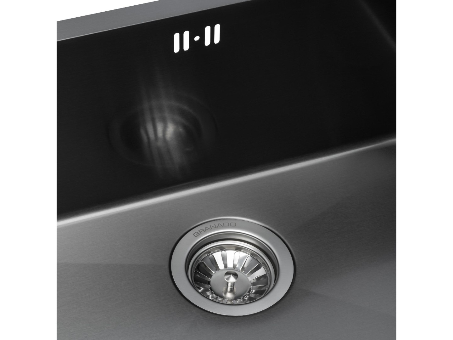 Мийка кухонна GRANADO Under top L STEEL S201 black — фото 4