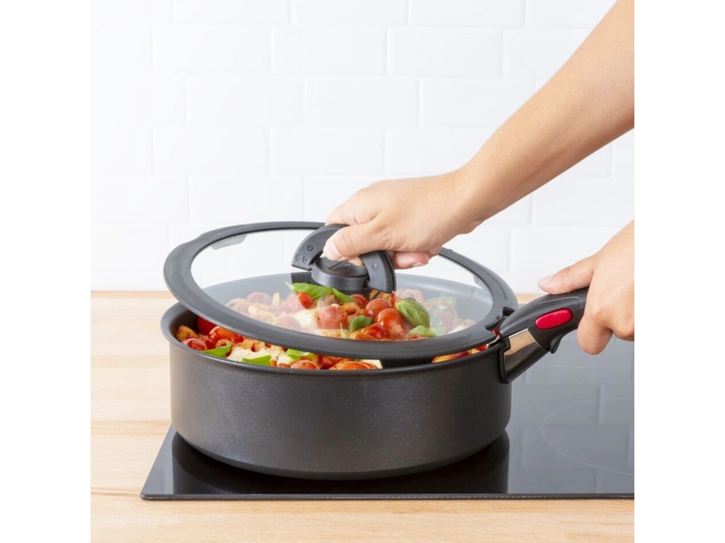 Кришка для посуду зі знімною ручкою Tefal L9846653 Ingenio 26 см — фото 3