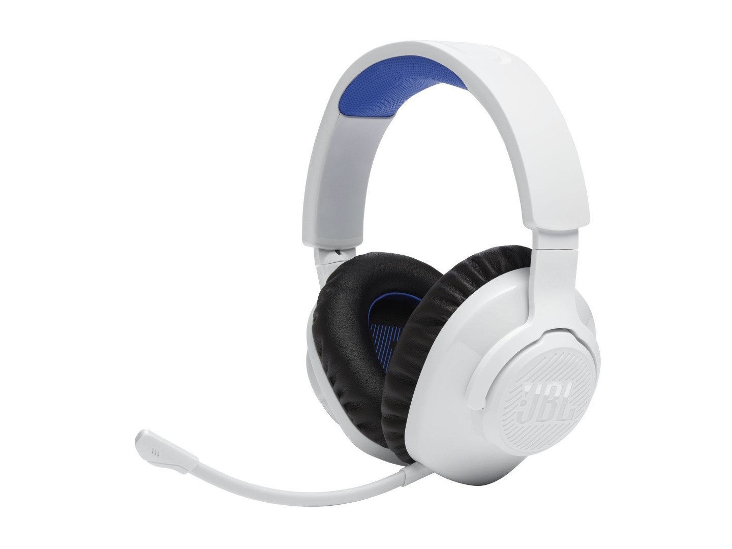 Гарнітура бездротова ігрова JBL Quantum 360P White/Blue (JBLQ360PWLWHTBLU)