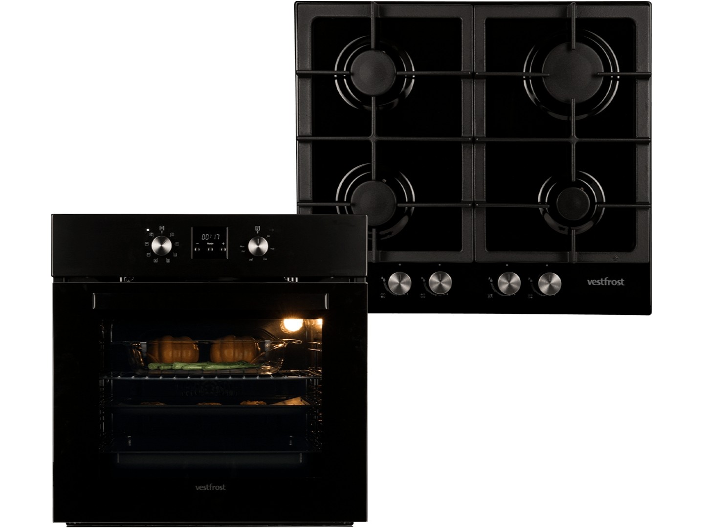 Духова шафа + варильна поверхня газова Vestfrost BOV67BE + GBHV38C