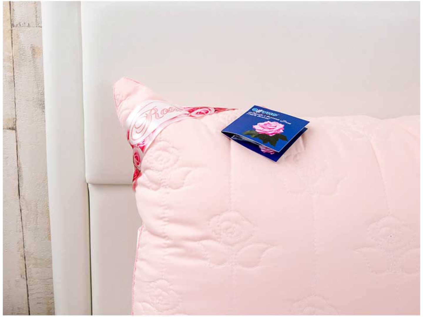 Подушка стандартна Руно 50х70 з волокна рози (310.52Rose Pink) — фото 2