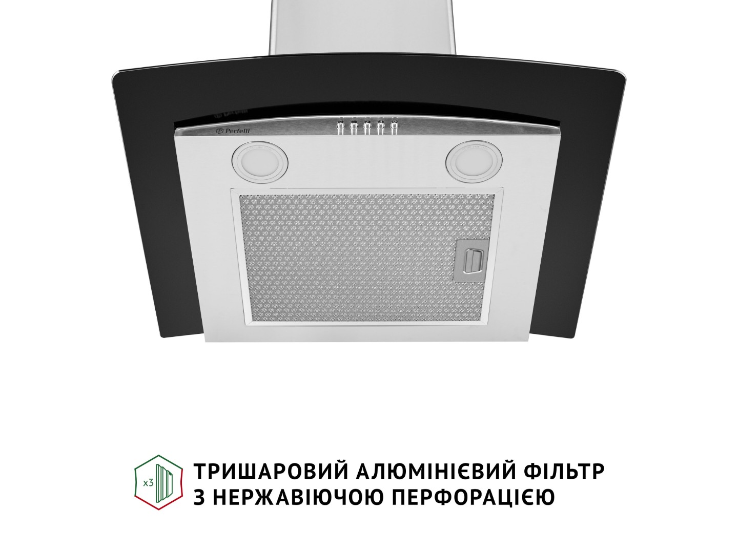 Витяжка декоративна Perfelli GRASSI 6HMX INOX — фото 8