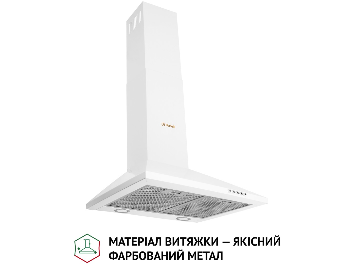 Витяжка декоративна Perfelli K 6610 WH 1000 LED — фото 2