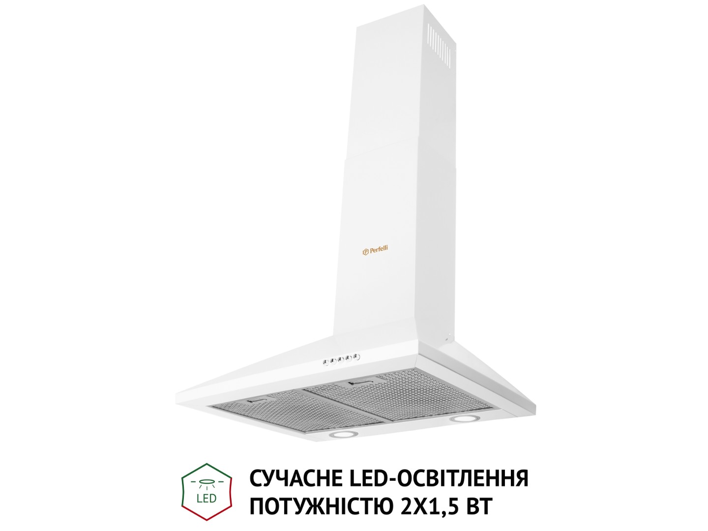 Витяжка декоративна Perfelli K 6610 WH 1000 LED — фото 3
