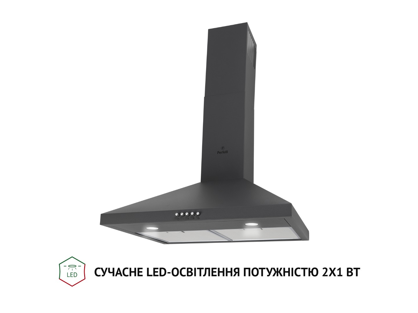 Витяжка декоративна Perfelli K 6402 SG 850 LED — фото 3