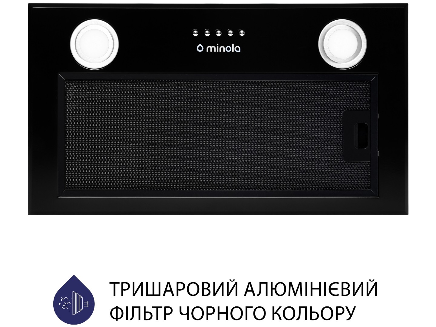 Витяжка вбудована Minola HBI 5622 BLF 1000 LED — фото 3