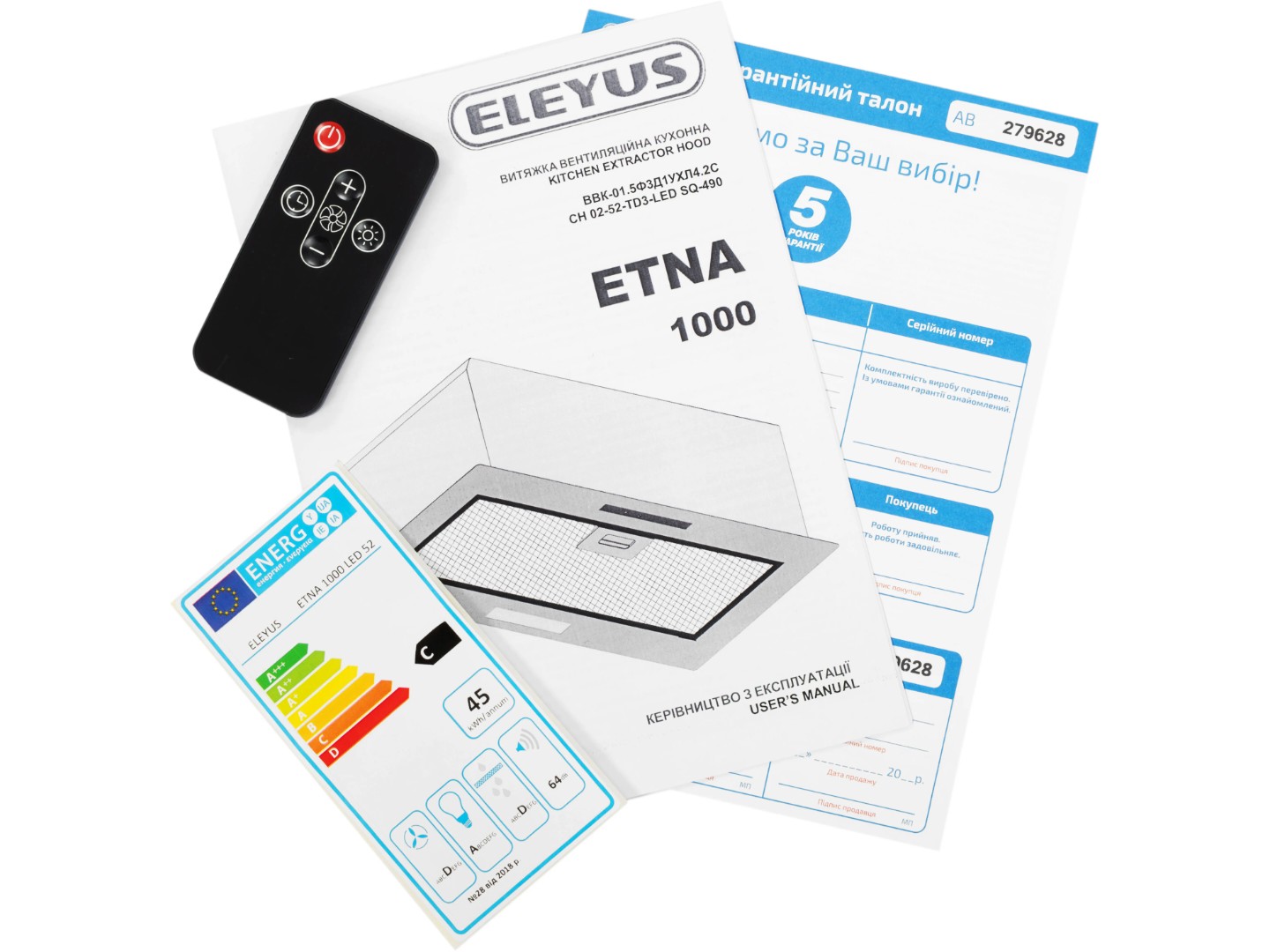 Витяжка вбудована ELEYUS ETNA 1000 LED 52 BL — фото 13
