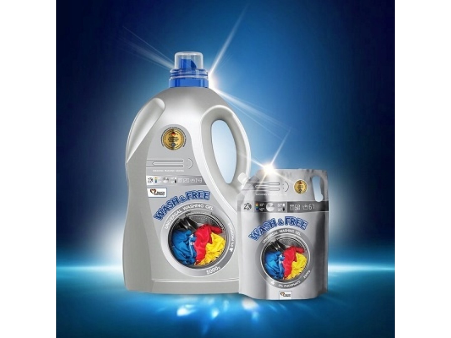 Гель для прання WASH & FREE універсальний 5000 г, 143 циклу — фото 4
