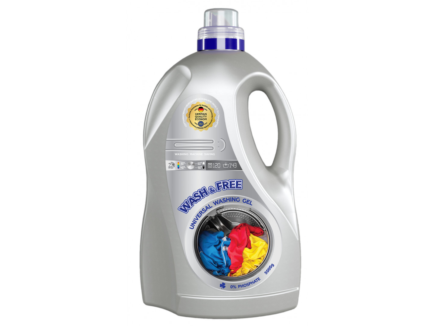 гель для стирки wash & free универсальный 5000 г 143 цикла