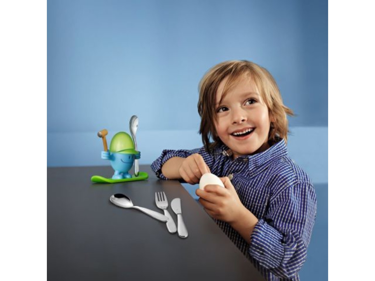 Підставка для яєць WMF 616687620MCEGG з ложкою Blue-Green — фото 4