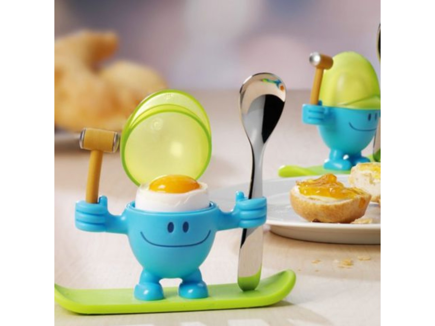 Підставка для яєць WMF 616687620MCEGG з ложкою Blue-Green — фото 3