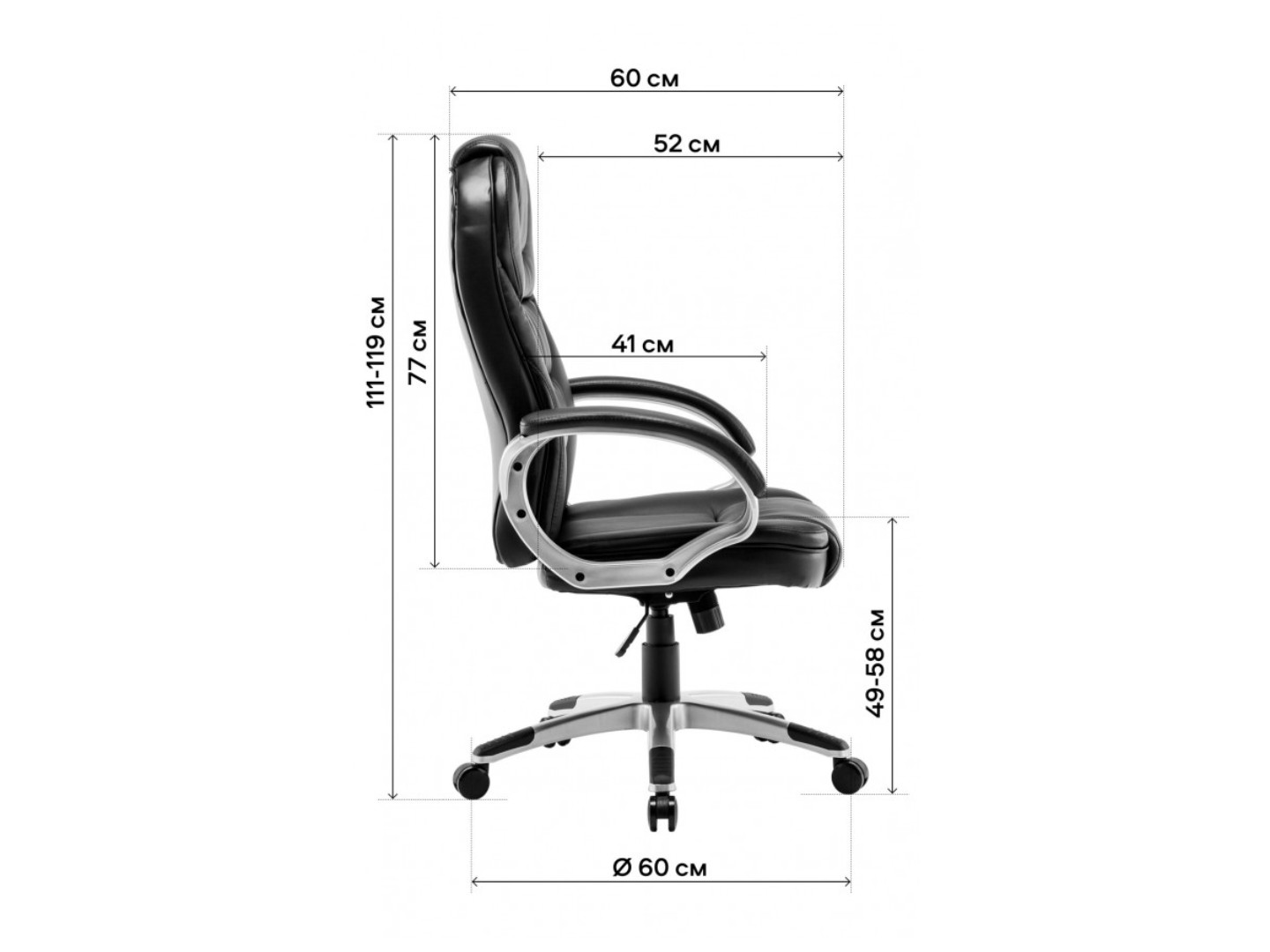 Крісло офісне GT Racer X-2852 Classic Fabric Black — фото 10