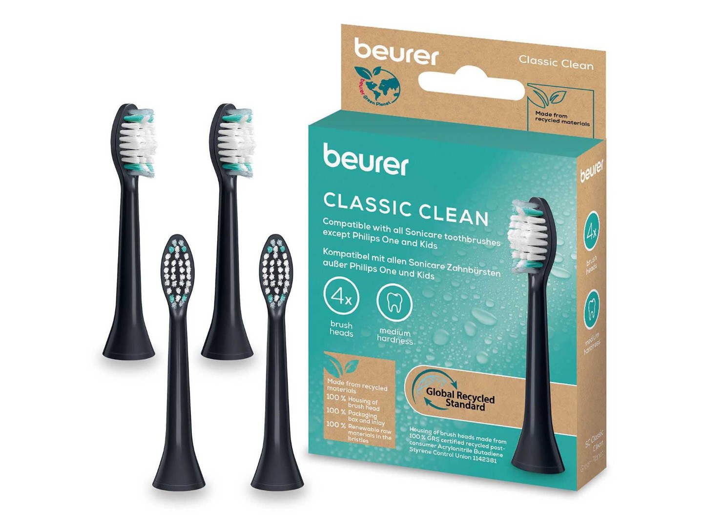 Насадка для зубної щітки Beurer SC 30/50 Classic Clean 4 шт. GP — фото 1