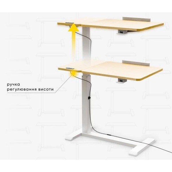 Фото - Стіл з електрорегулюванням висоти Hommex Mobidesk Duo USB Maple (ТН-010-2 Maple)
