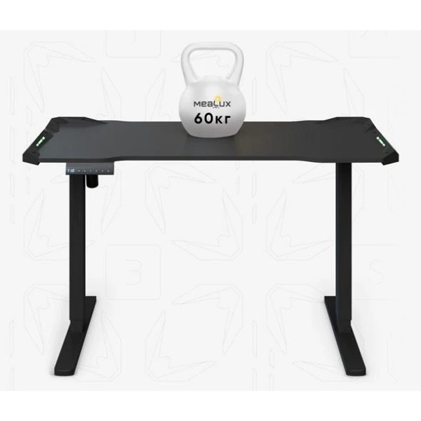 Фото - Стіл з електрорегулюванням висоти Mealux PowerDesk Carbon RGB (EVO-201 Carbon / B)