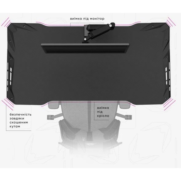 Фото - Стіл з електрорегулюванням висоти Mealux PowerDesk Carbon RGB (EVO-201 Carbon / B)
