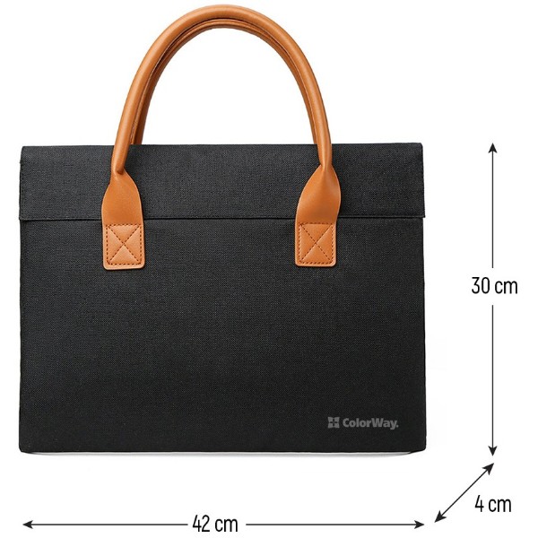 Фото - Сумка для ноутбуку Colorway Stylish 15.6 Black (CW-LBS156-BK)