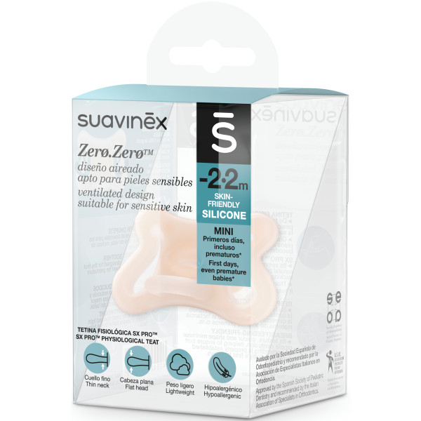 Фото - Анатомічна пустушка Suavinex ZERO.ZERO нюдова (309168)