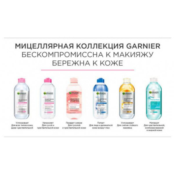 Фото - Міцелярна вода Garnier SKIN NAT двухфазная очищає 400 мл