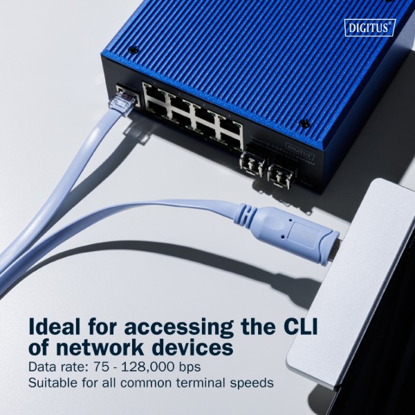 Фото - Перехідник USB-C - Ethernet Digitus USB 2.0 - RJ45 (M/M) 1.8m (DA-70173)