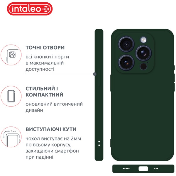 Фото - Чехол для смартфона Intaleo SoftShell for Apple iPhone 16 Pro Max Dark Green (1283126609336)